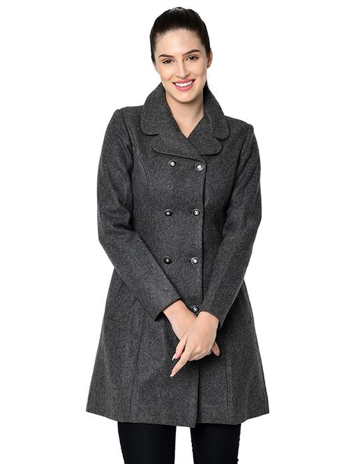 lapel neck wool trench coat - 16657656 - Standard Image - 1
