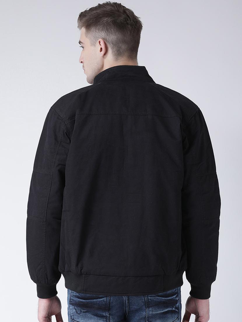 black solid casual jacket - 16657677 - Zoom Image - 3