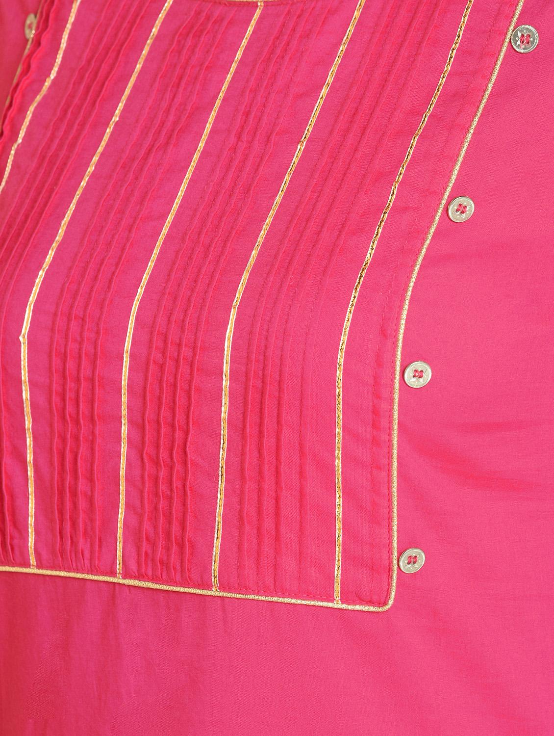 gota patti straight kurta with pant set - 16657900 - Zoom Image - 6
