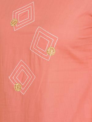 embroidered kurta with stripes palazzo set - 16657902 - Standard Image - 6