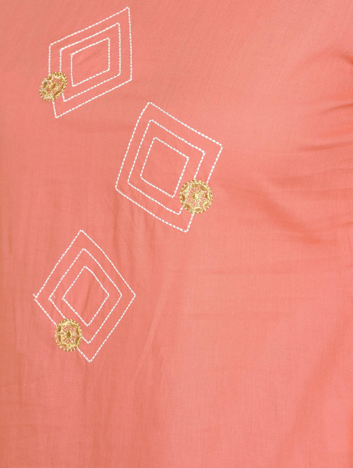embroidered kurta with stripes palazzo set - 16657902 - Zoom Image - 6
