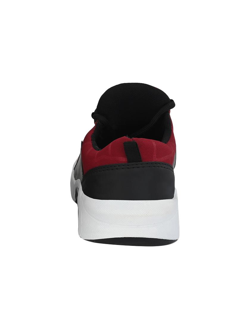 red fabric lace up sport shoes - 16658122 - Zoom Image - 3