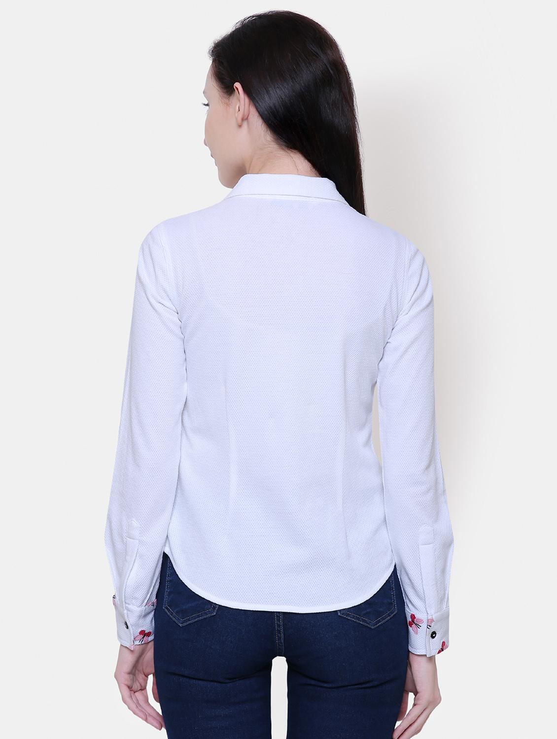 long sleeved embroidered detail shirt - 16658142 - Zoom Image - 3