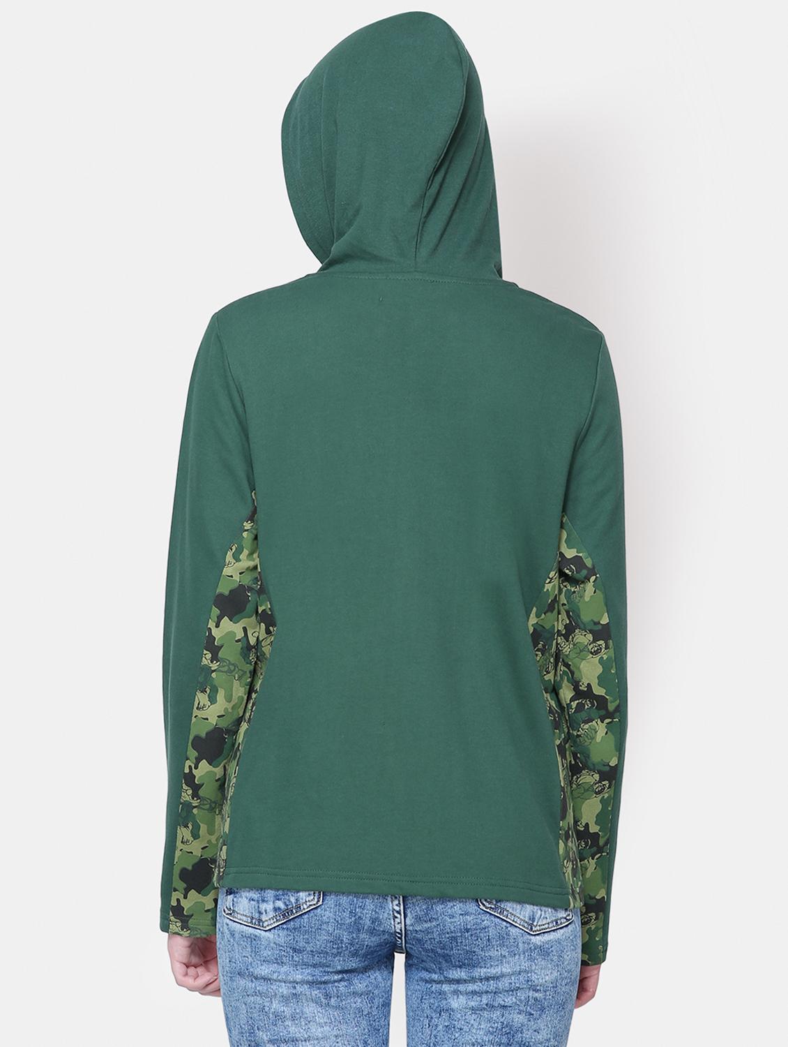 hooded neck solid jacket - 16658146 - Zoom Image - 3