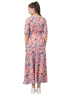 round neck floral maxi dress - 16658247 - Standard Image - 3