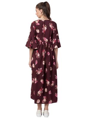 round neck floral maxi dress - 16658248 - Standard Image - 3