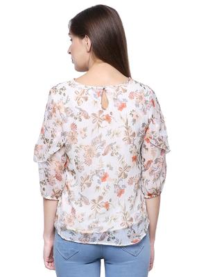 boat neck floral top - 16658528 - Standard Image - 3