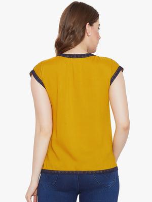 tassel tie up embroidered top - 16658585 - Standard Image - 3