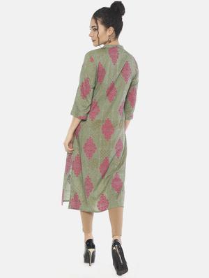 block print straight kurta - 16658766 - Standard Image - 3