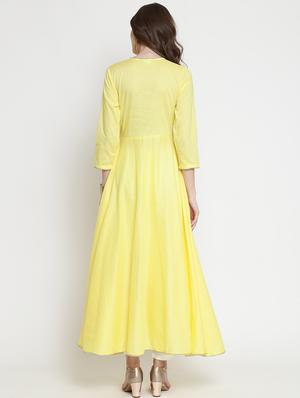 soild flared angrakha kurta - 16659218 - Standard Image - 3