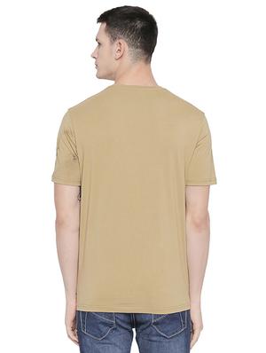 beige front print t-shirt - 16659459 - Standard Image - 3