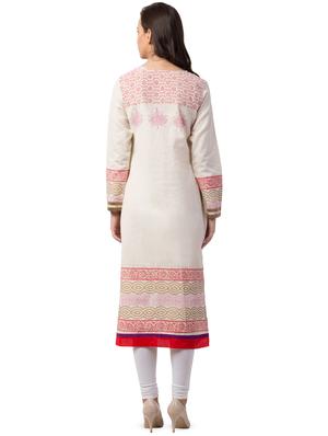 block print straight kurta - 16659927 - Standard Image - 3