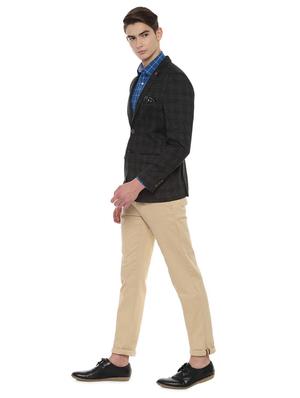 grey checkered single breasted casual blazer - 16660935 - Standard Image - 3
