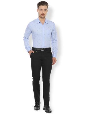 black textured flat front formal trouser - 16661055 - Standard Image - 3