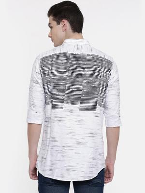 white printed casual shirt - 16661128 - Standard Image - 3