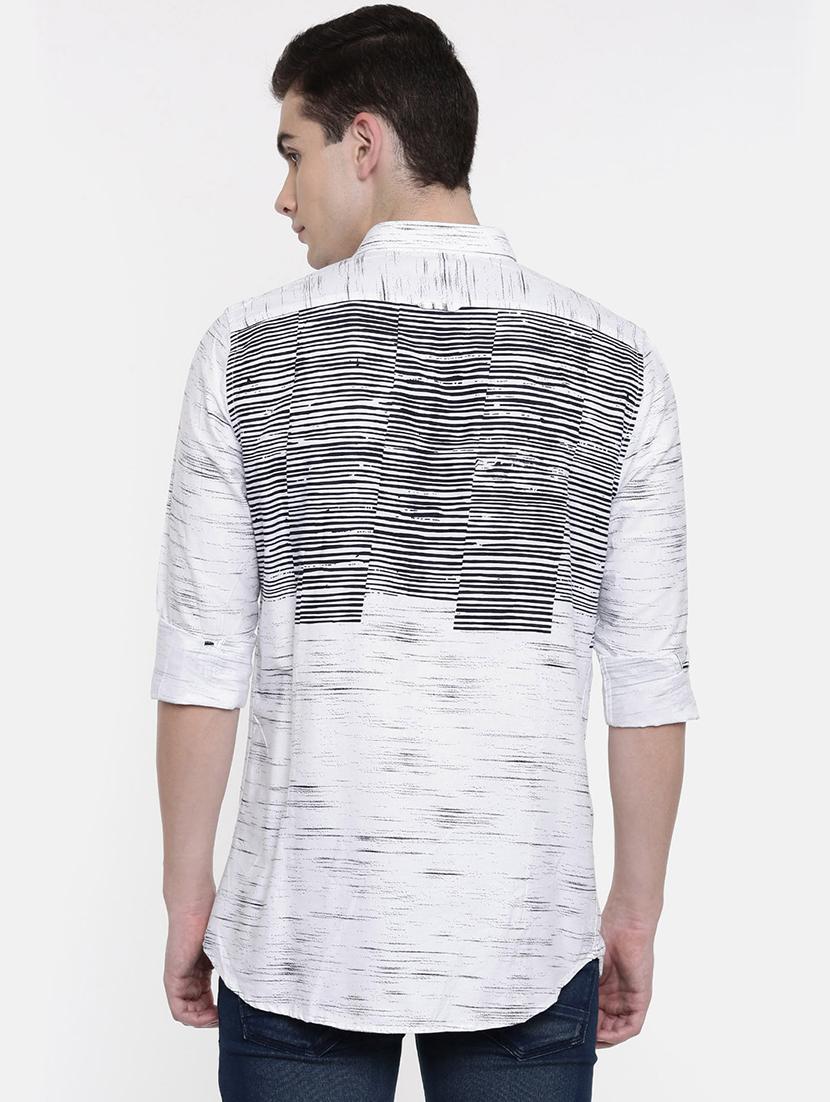 white printed casual shirt - 16661128 - Zoom Image - 3