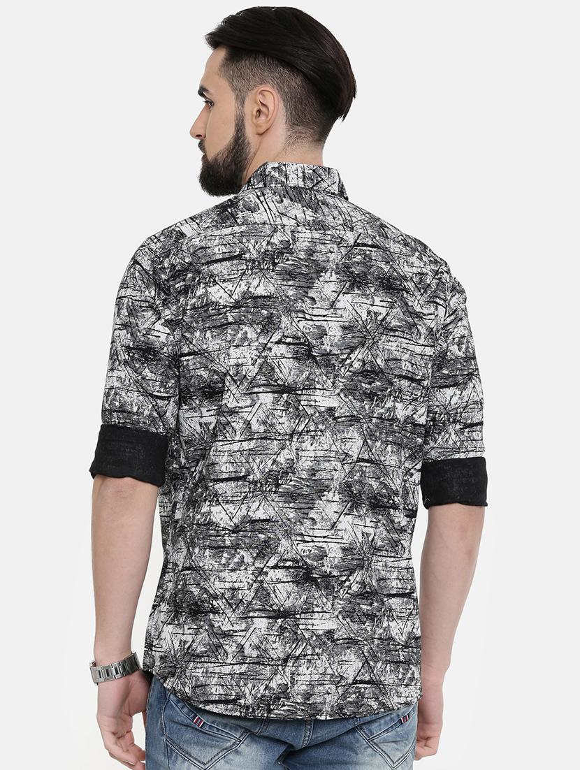 black printed casual shirt - 16661450 - Zoom Image - 3