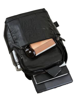 black leatherette backpack - 16661750 - Standard Image - 3