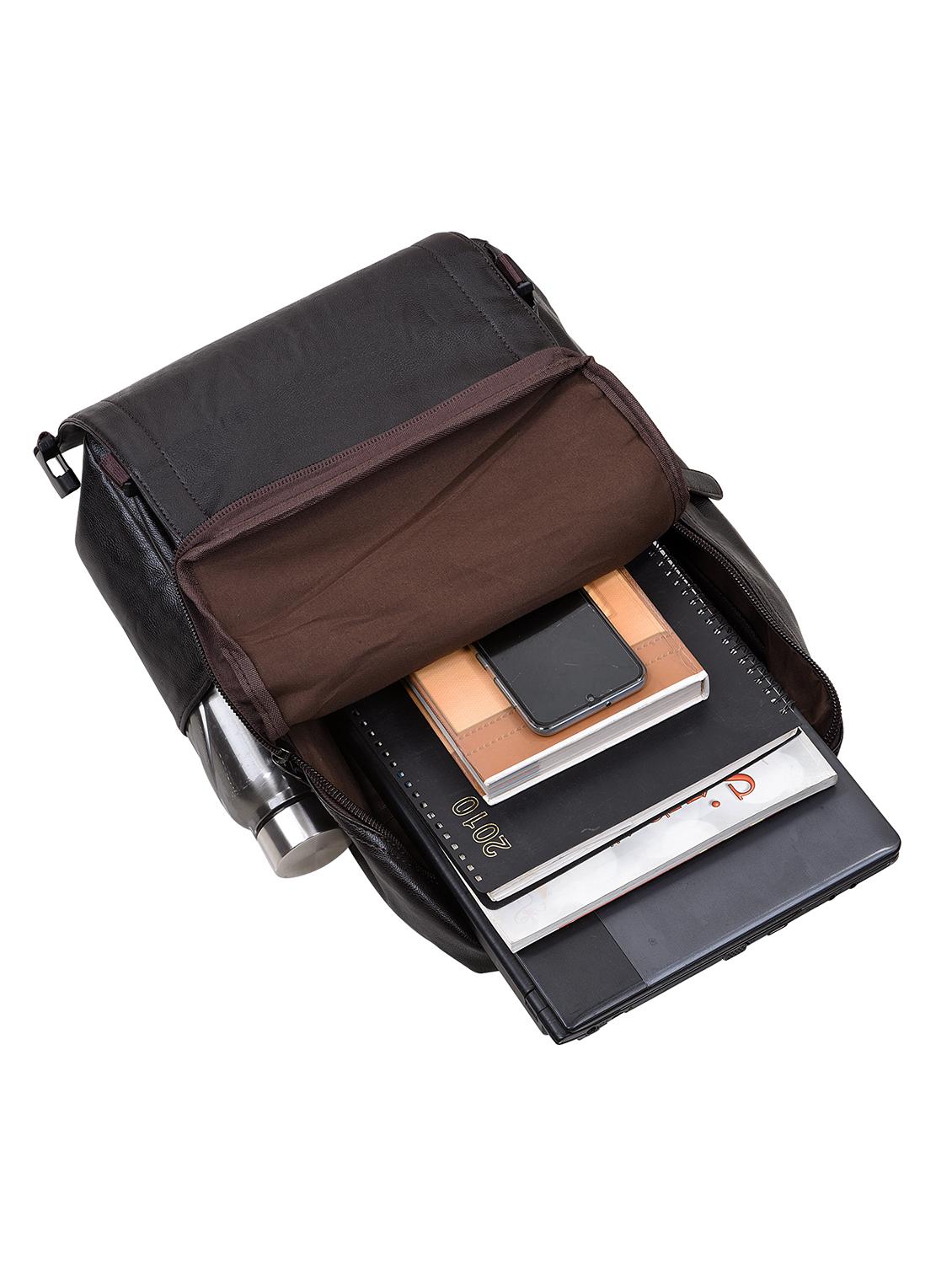 brown leatherette backpack - 16661753 - Zoom Image - 3