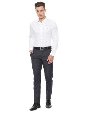 white printed formal shirt - 16661801 - Standard Image - 3