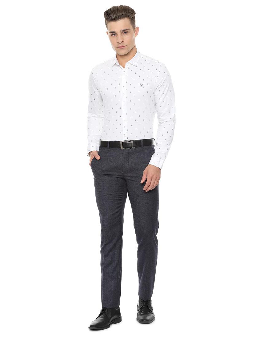 white printed formal shirt - 16661801 - Zoom Image - 3
