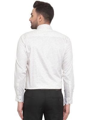 white floral print formal shirt - 16661928 - Standard Image - 3