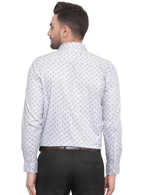 grey floral print formal shirt - 16661931 - Standard Image - 3
