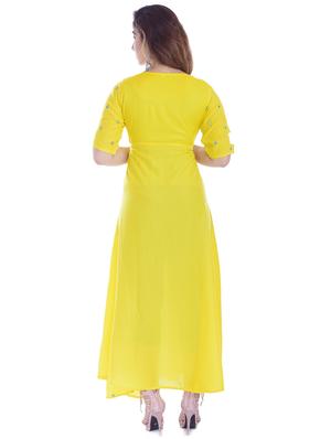 mirror work a-line ethnic dress - 16662110 - Standard Image - 3