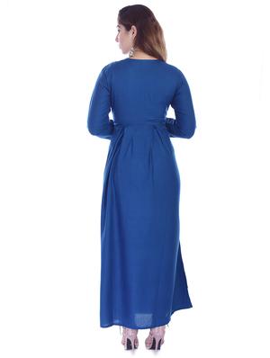 solid embroidered a-line dress - 16662112 - Standard Image - 3