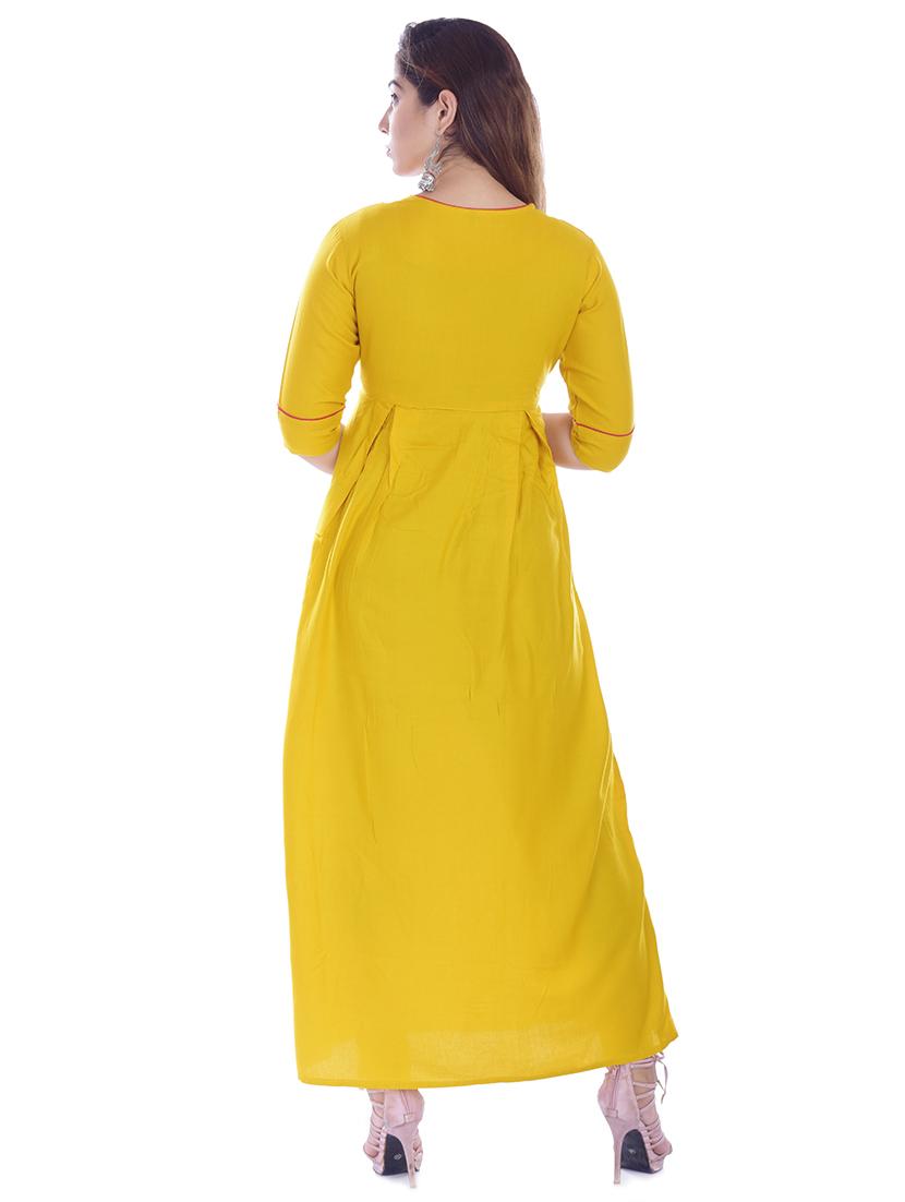 solid embroidered a-line dress - 16662114 - Zoom Image - 3