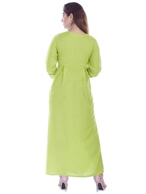 solid embroidered a-line dress - 16662115 - Standard Image - 3
