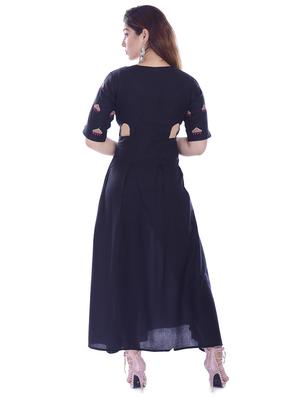 embroidered yoke flared dress - 16662117 - Standard Image - 3