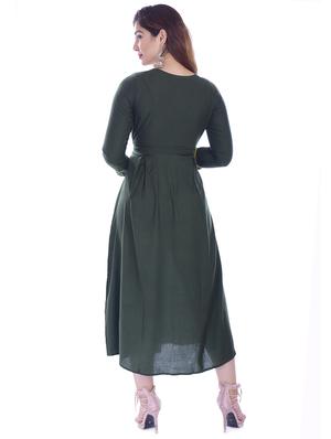 embroidered flared ethnic dress - 16662119 - Standard Image - 3