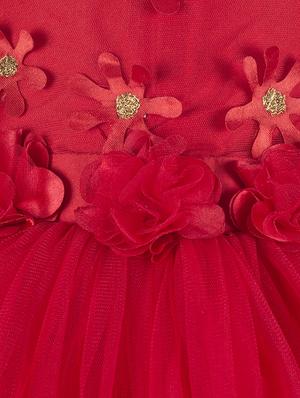 red polyester frock - 16662125 - Standard Image - 3