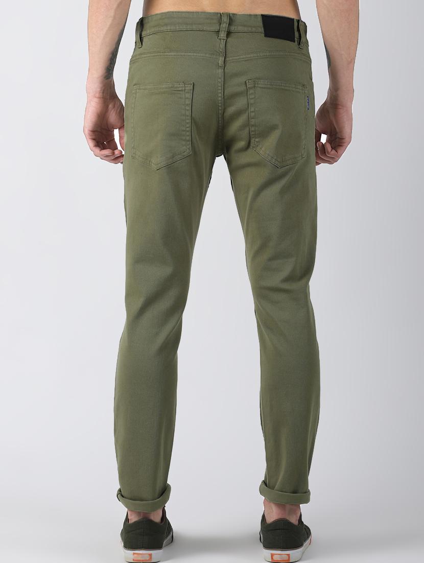 green plain denim jeans - 16662257 - Zoom Image - 3