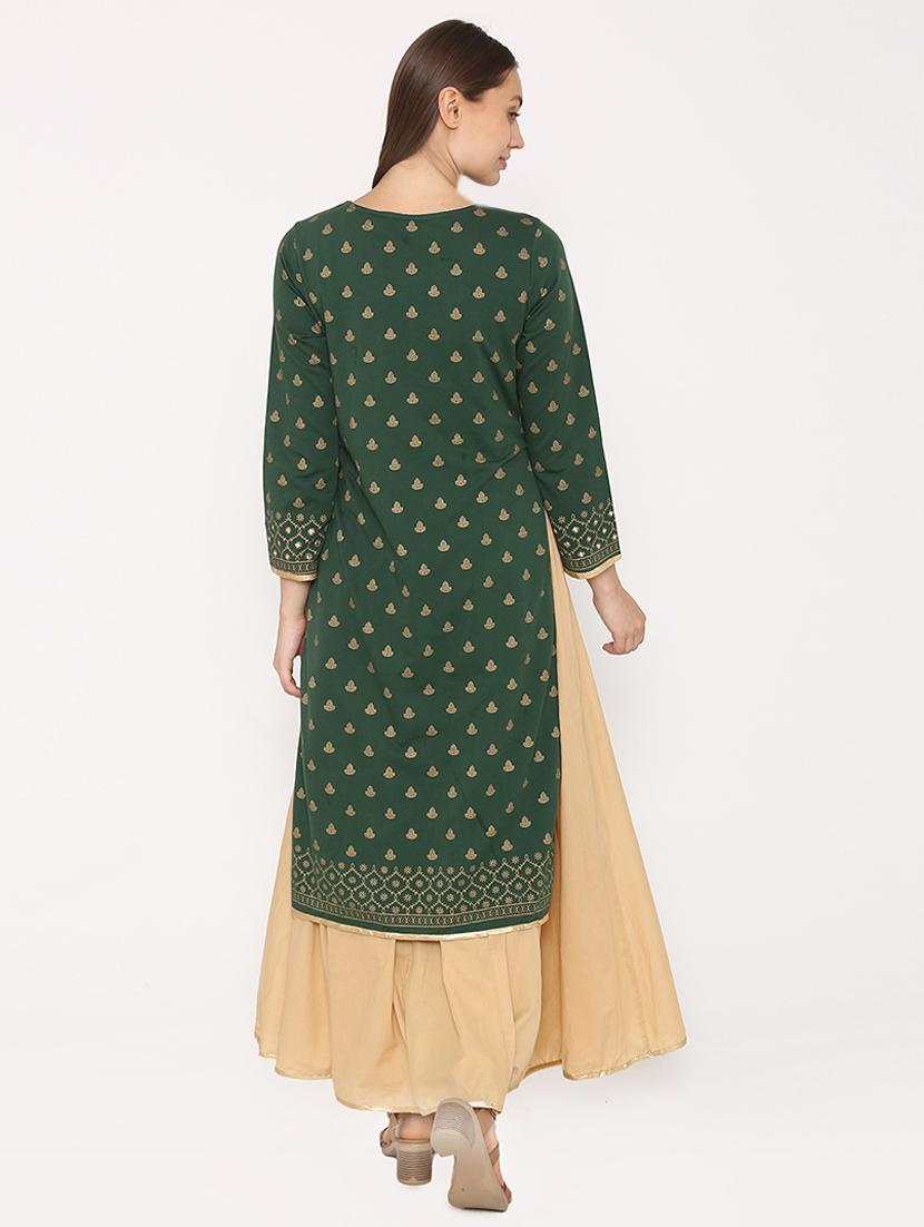 gold print woolen kurta - 16662387 - Zoom Image - 3
