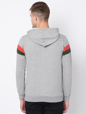 grey printed taped sweatshirt - 16662744 - Standard Image - 3