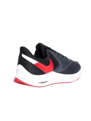 black fabric lace up sport shoes - 16662766 - Standard Image - 3