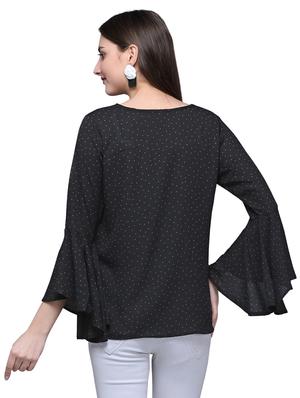 bell sleeved polka dot top - 16663163 - Standard Image - 3