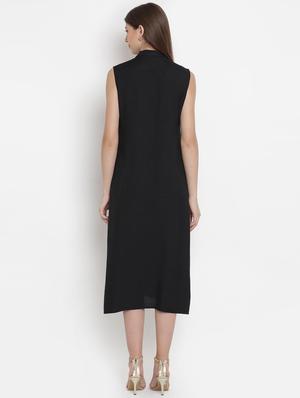 shirt collar button up a-line dress - 16663169 - Standard Image - 3