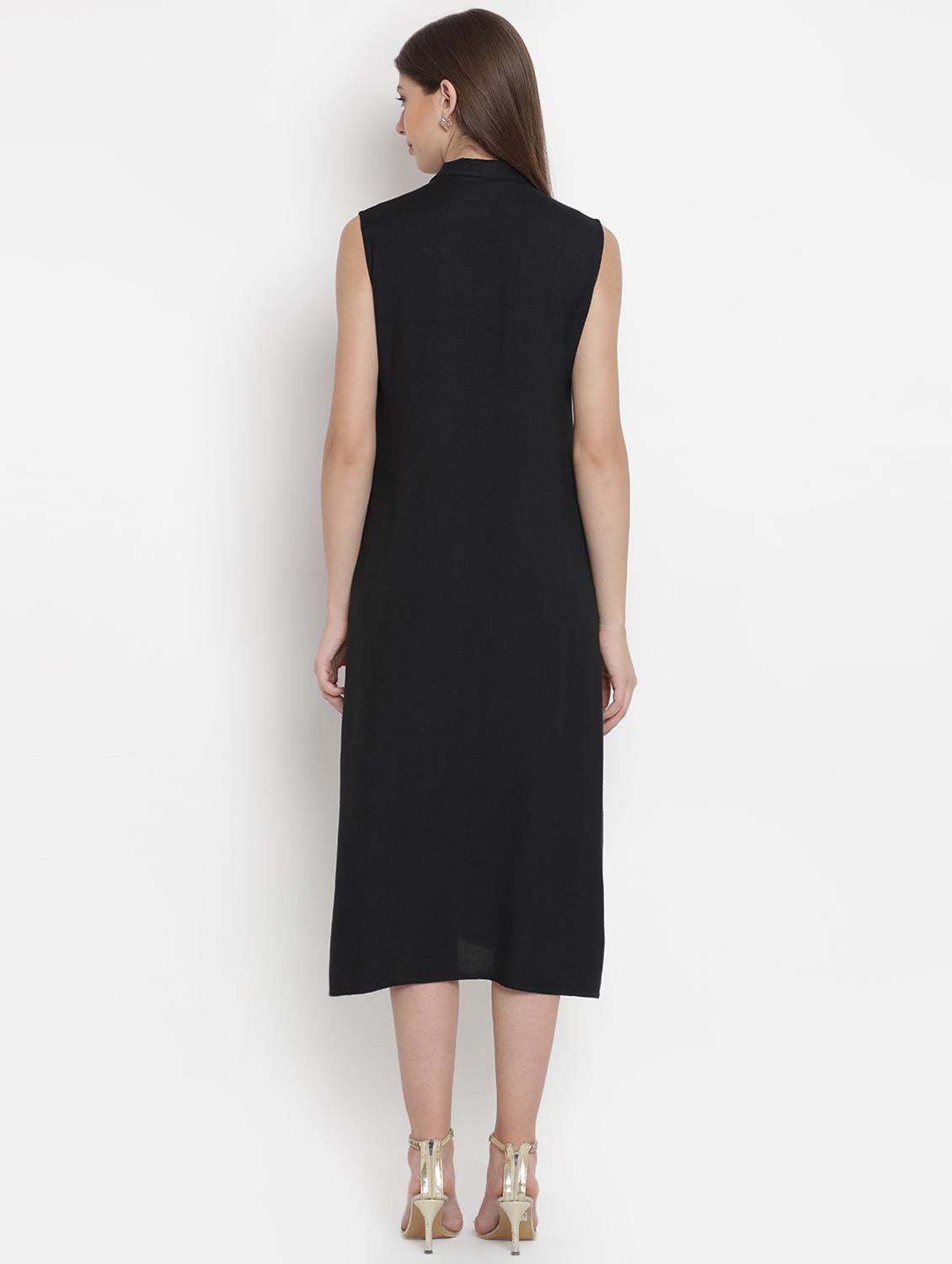 shirt collar button up a-line dress - 16663169 - Zoom Image - 3