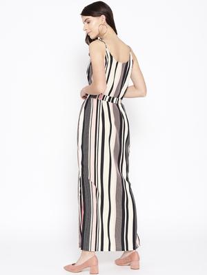 tie front striped maxi dress - 16663634 - Standard Image - 3