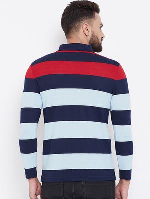 blue striped polo t-shirt - 16663714 - Standard Image - 3