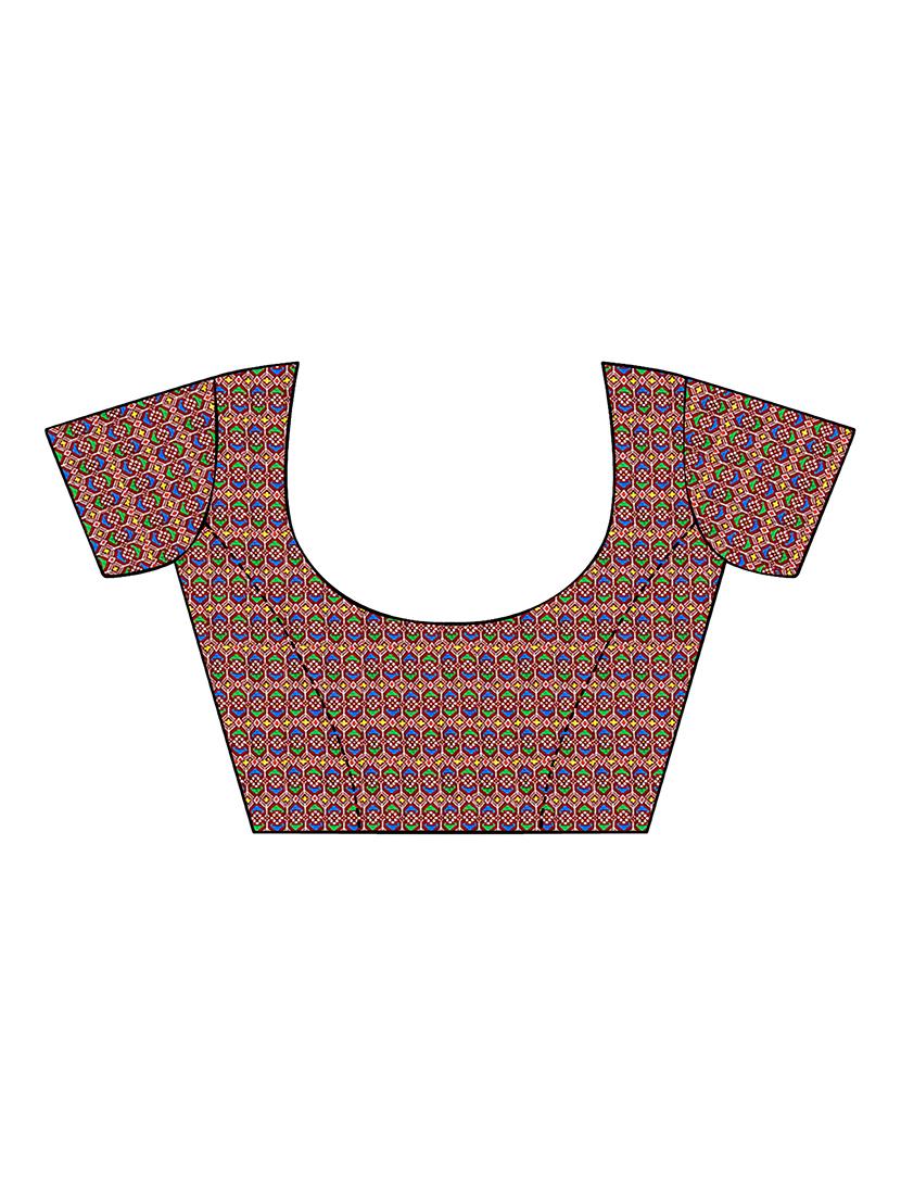 printed patola saree with blouse - 16664053 - Zoom Image - 3