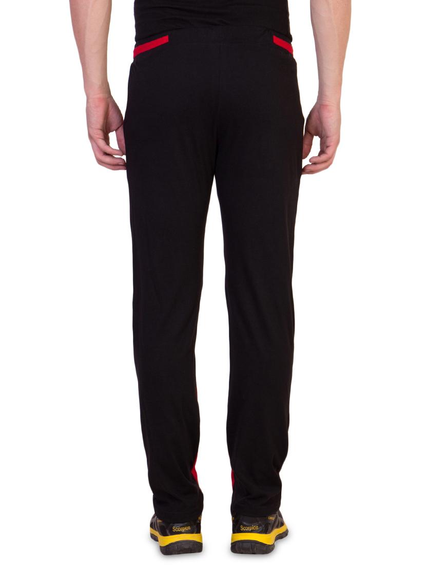red color block full length track pant - 16664673 - Zoom Image - 3