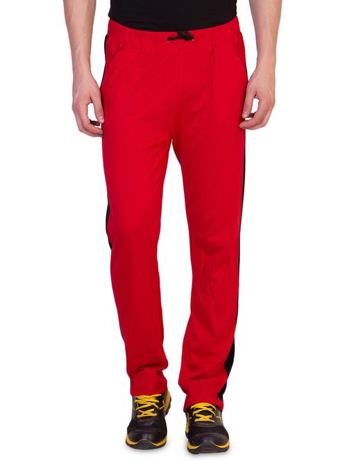 red side striped full length track pant - 16664680 - Standard Image - 1