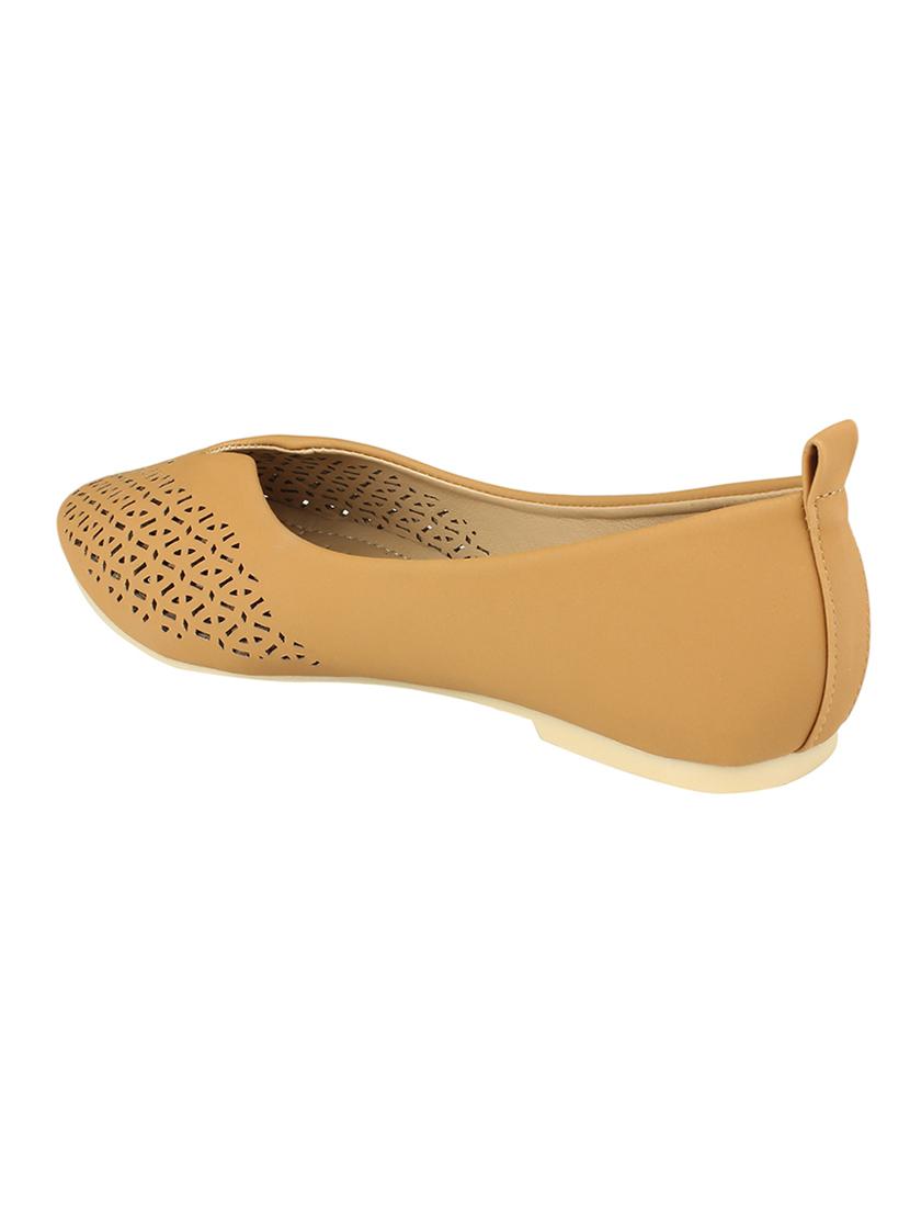 tan slip on ballerinas - 16665772 - Zoom Image - 3