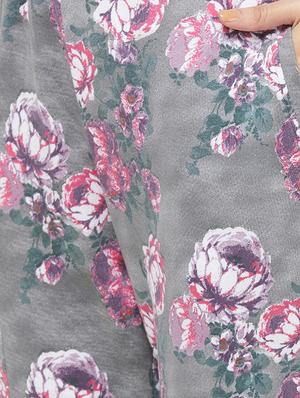high rise floral track pant - 16666206 - Standard Image - 3