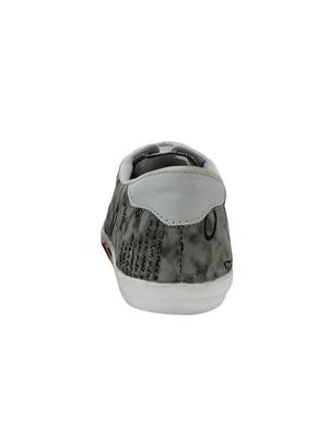 grey leatherette lace up sneakers - 16666242 - Standard Image - 3