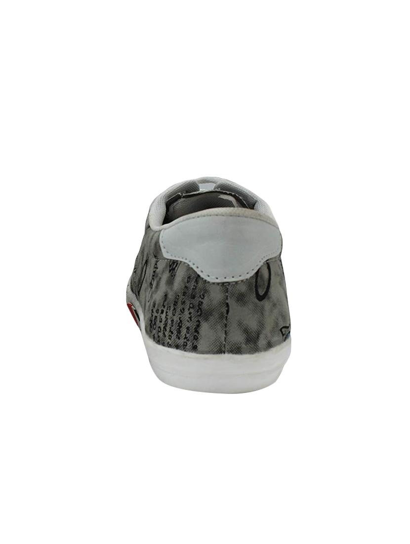 grey leatherette lace up sneakers - 16666242 - Zoom Image - 3
